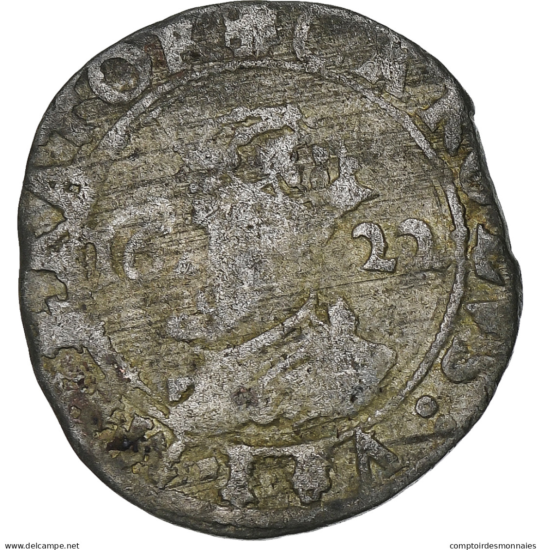 France, Franche-Comté, Carolus, 1622, Besançon, Billon, B+, Boudeau:1293 - Sonstige & Ohne Zuordnung