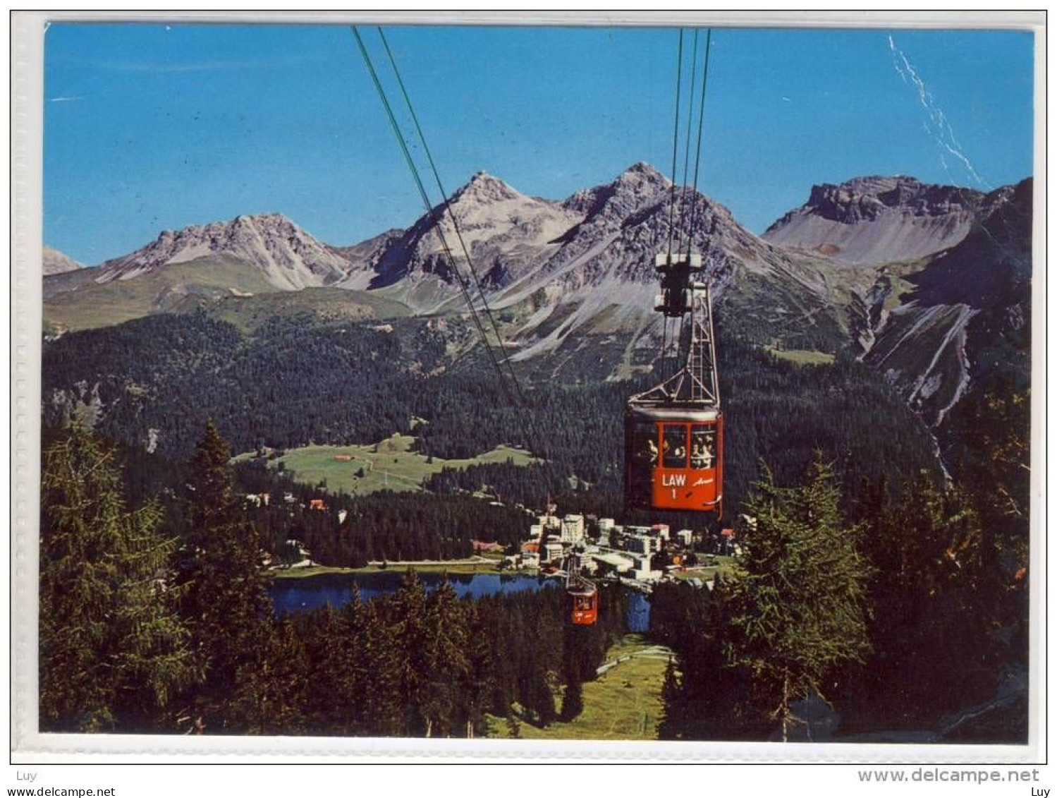 AROSA,  Graubünden, Seilbahn Arosa-Weisshorn Mit Obersee, Mederger Fluh .... - Arosa