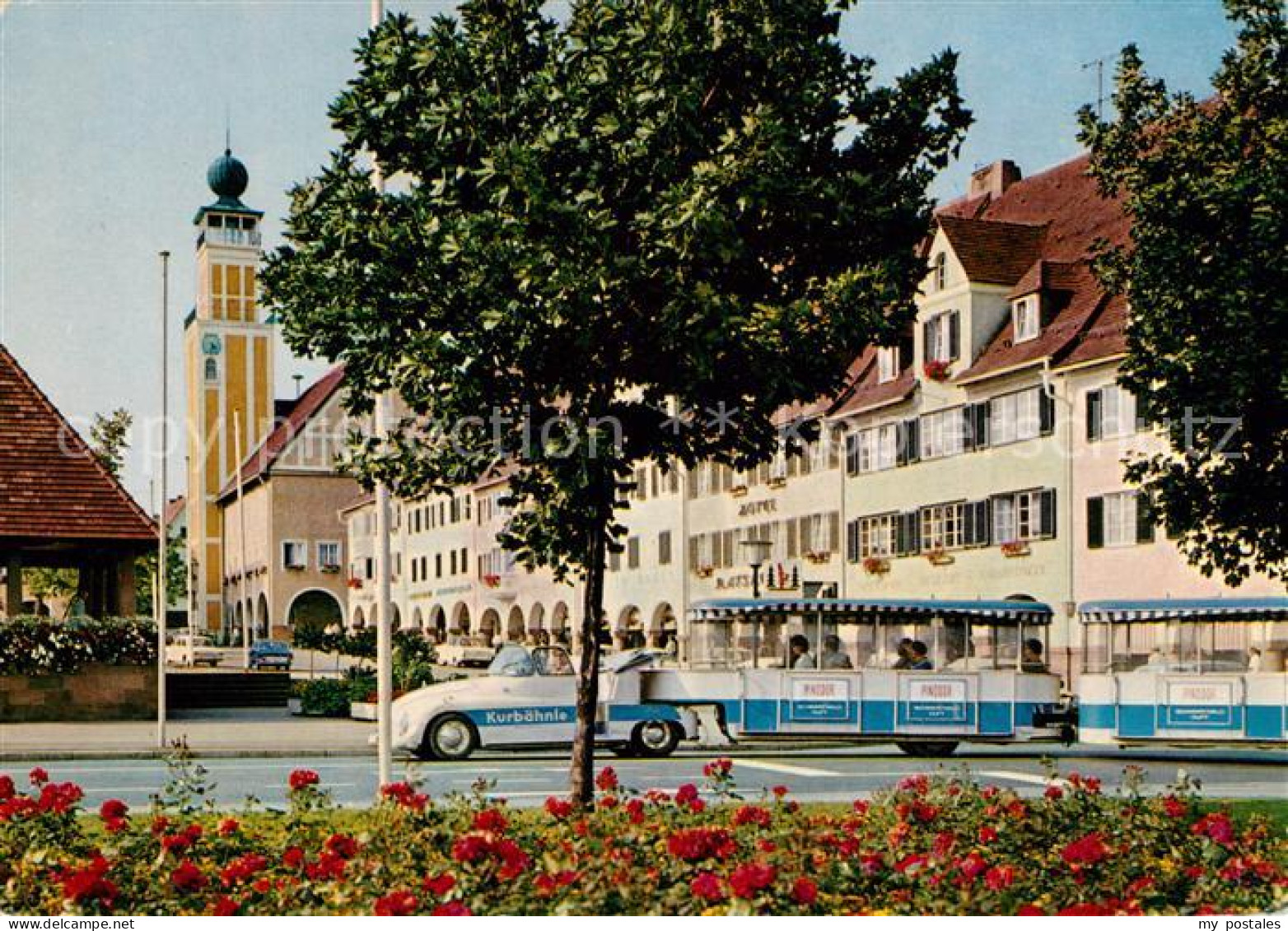 73142321 Freudenstadt Marktplatz Mit Rathaus Und Kurbaehnle Freudenstadt - Freudenstadt