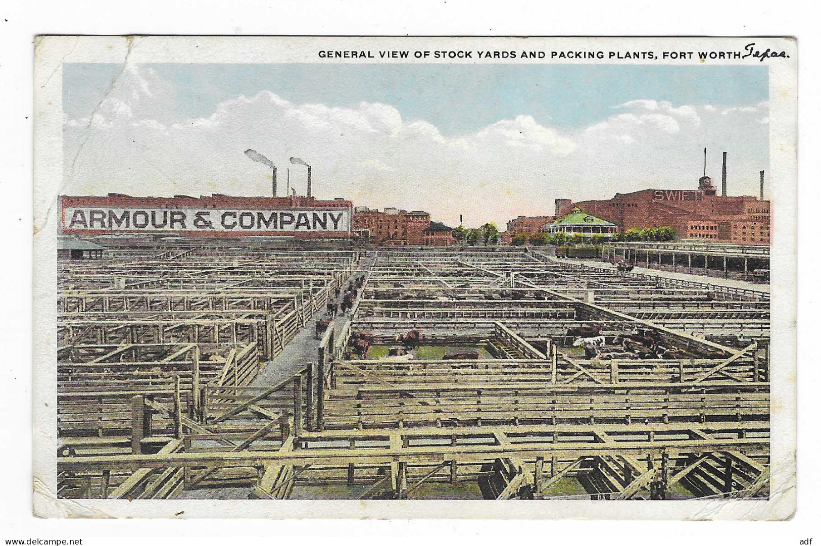 CPA FORT WORTH, GENERAL VIEW OF STOCK YARDS AND PACKING PLANTS, TEXAS, USA - Fort Worth