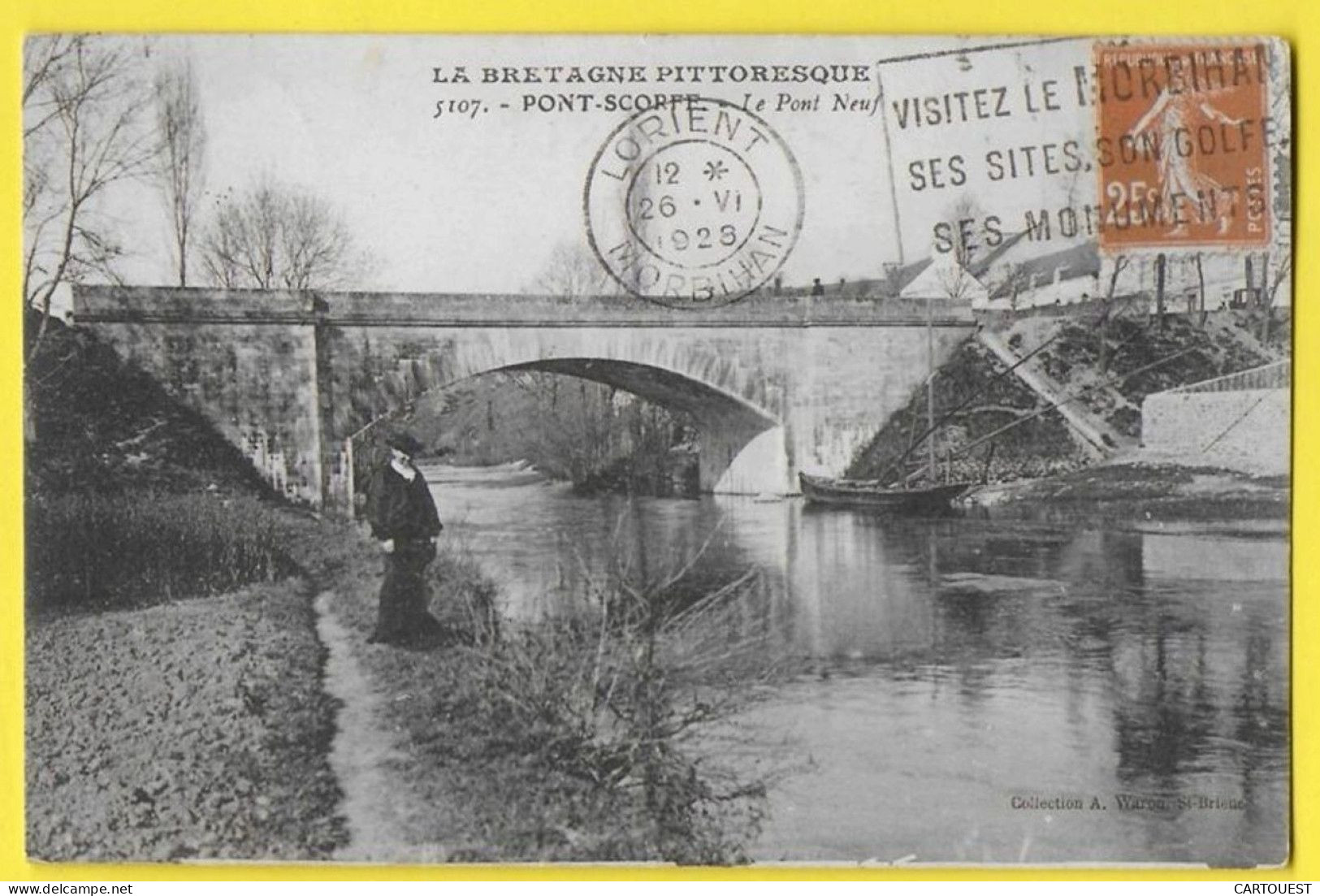 CPA PONT SCORFF - Le Pont Neuf - 1928 - Pont Scorff