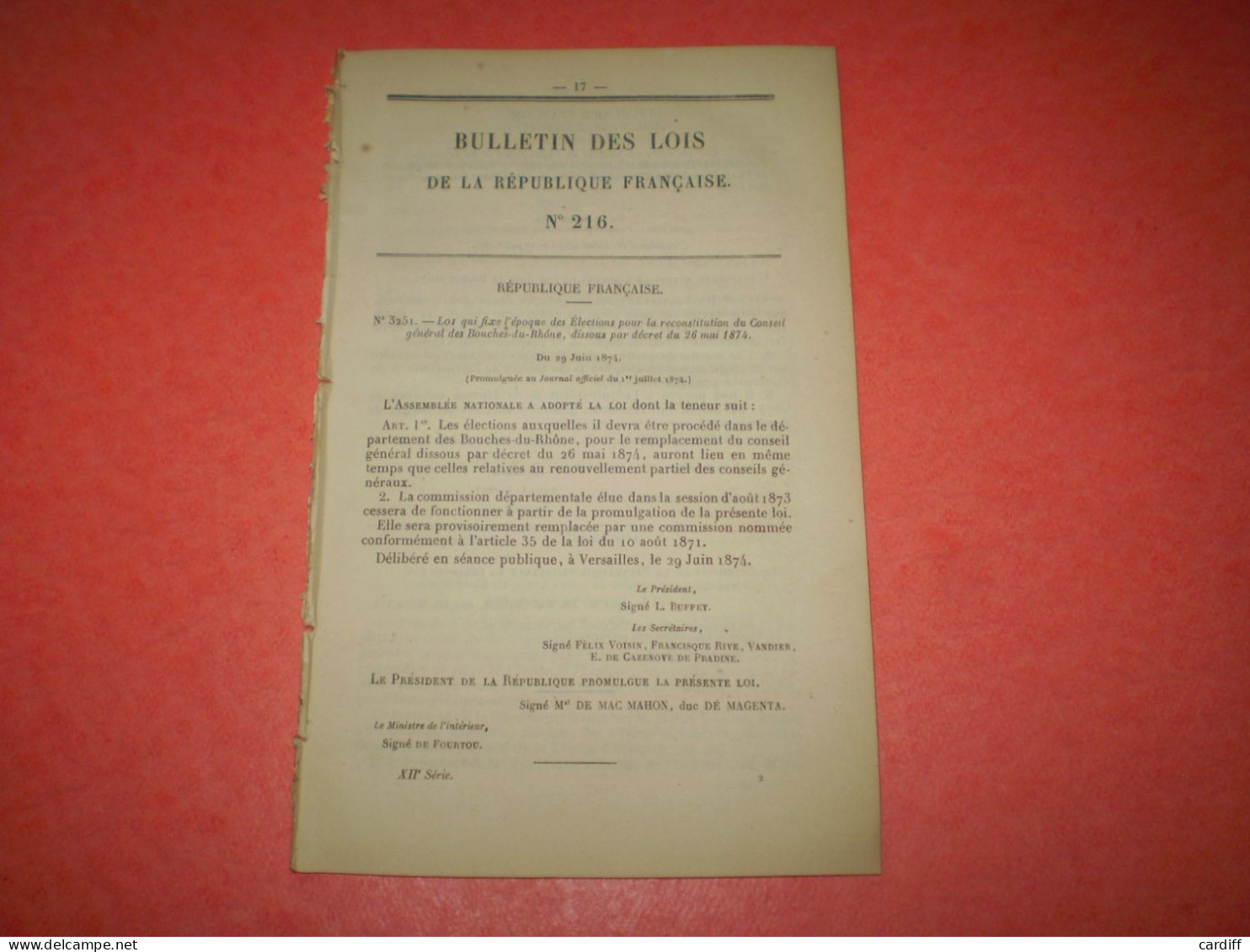 Bulletin Des Lois: Convention De Poste France Uruguay & USA. Voies Ferrées Traction à Cheval à Versailles. - Décrets & Lois