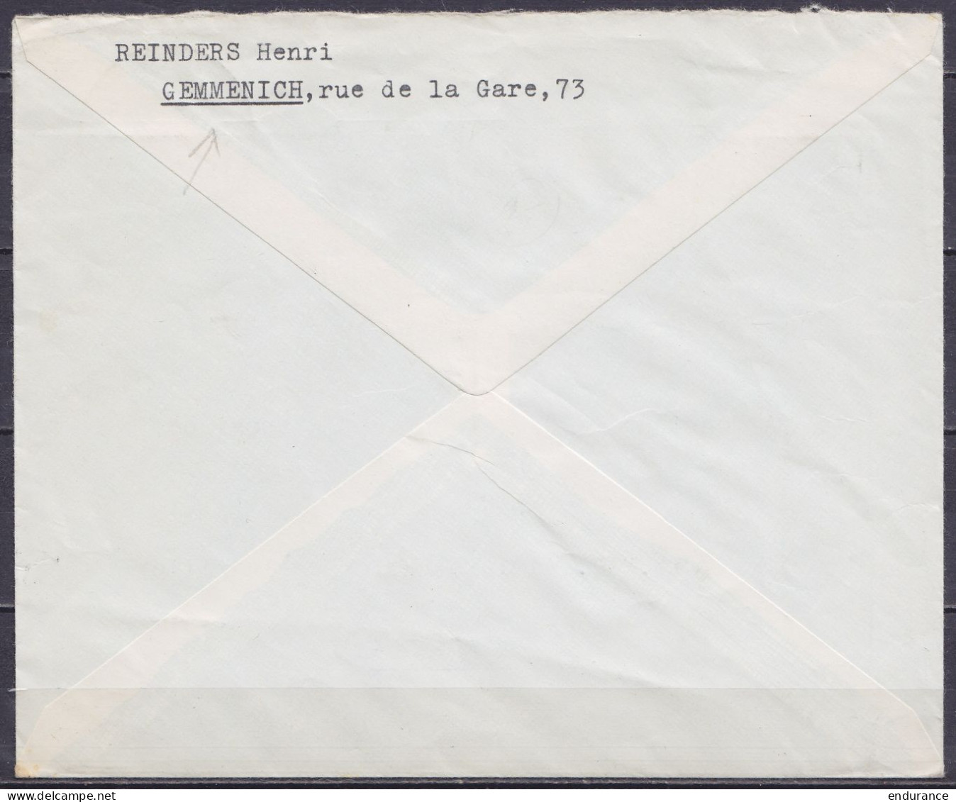 Env. Recommandée De Gemmenich Affr. N°848A Càd Bureau Postal Militaire "POSTES-POSTERIJEN /-4.12.1961/ B.P.S.9" Pour Adm - Lettres & Documents