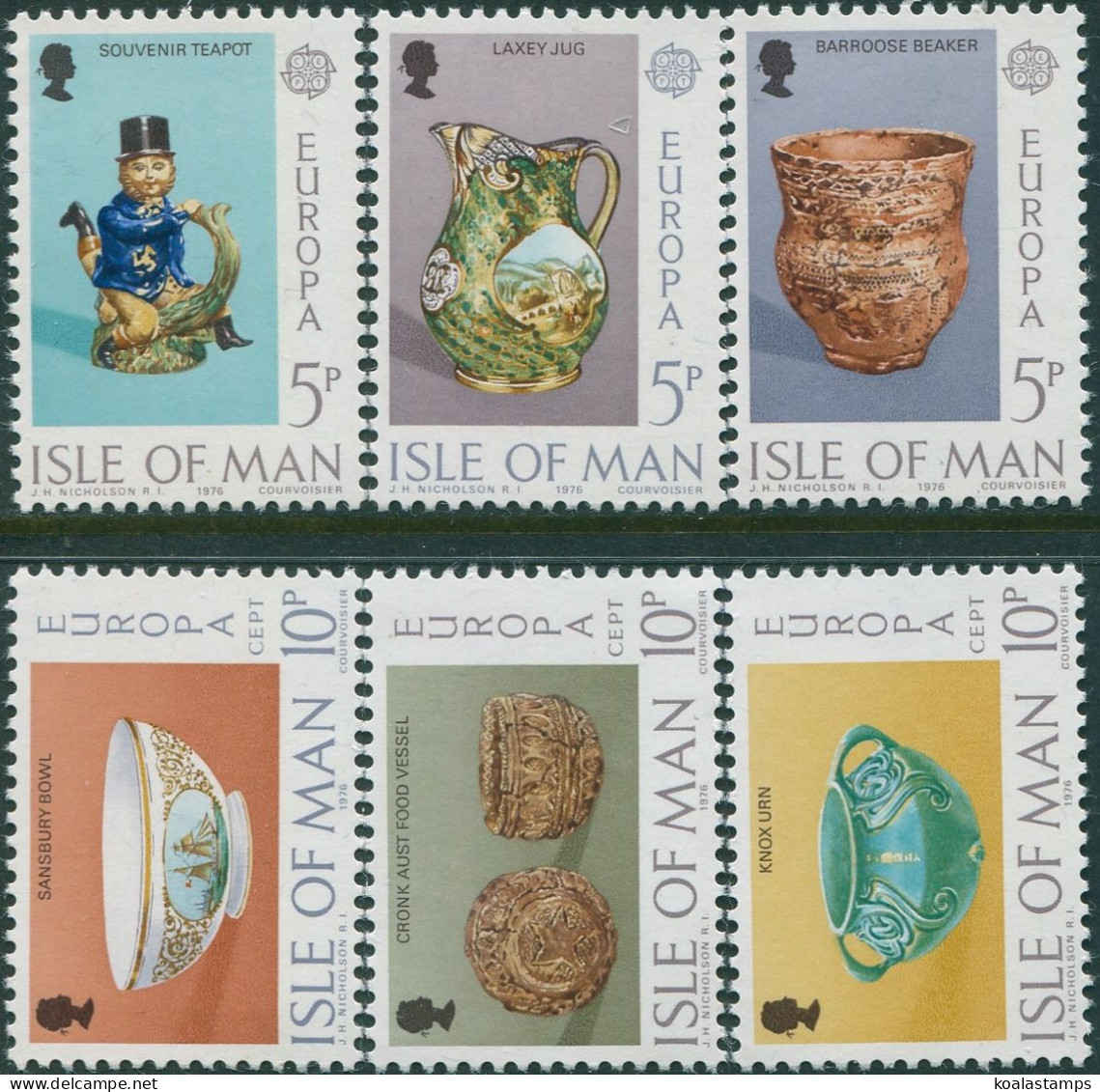 Isle Of Man 1976 SG84-89 Europa Ceramic Art Set MNH - Isle Of Man