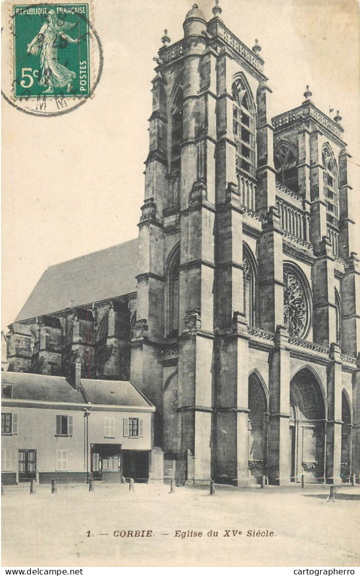 CPA France Corbie Church - Corbie