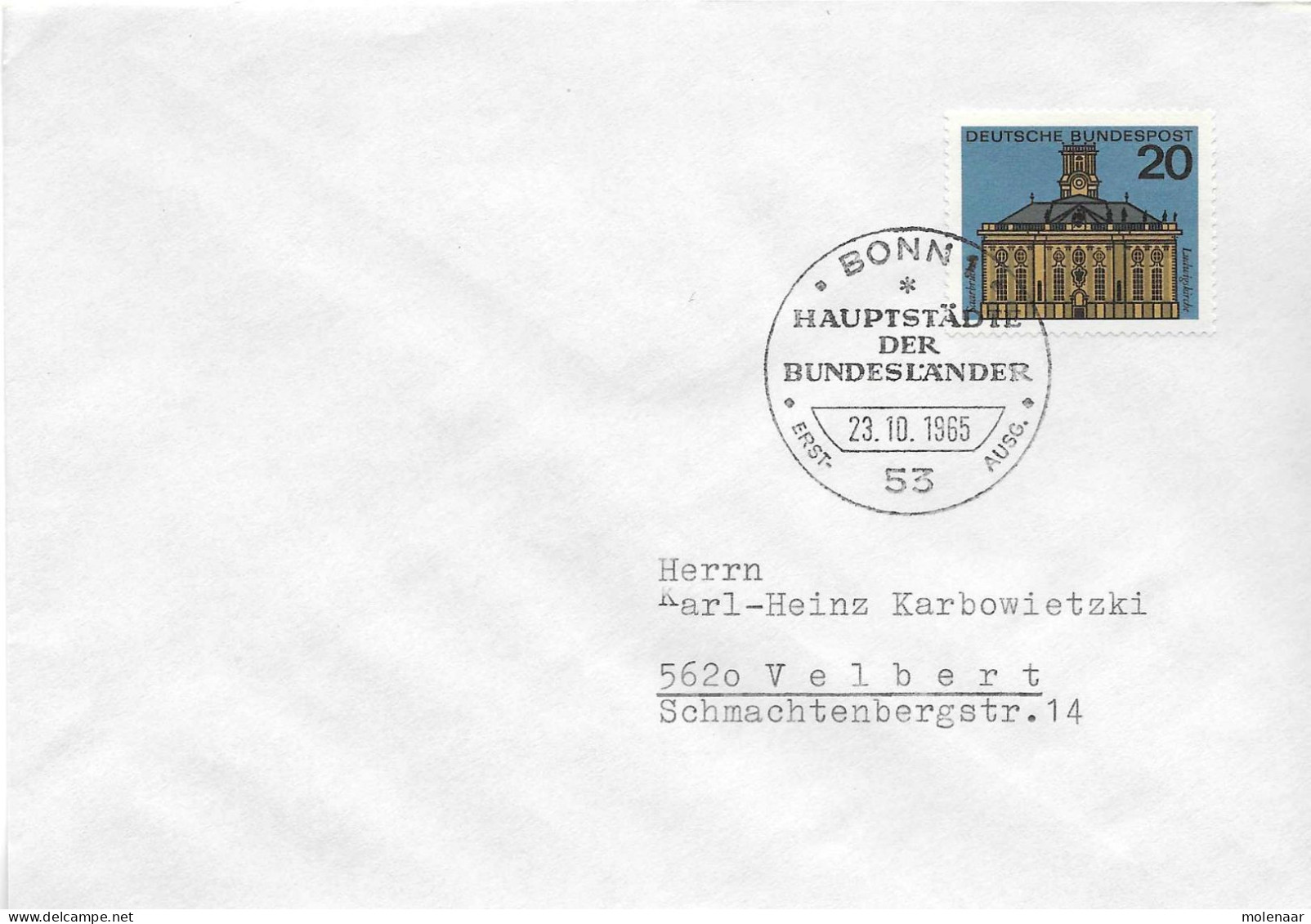 Postzegels > Europa > Duitsland > West-Duitsland > 1960-1969 > Brief Met No. 487 (17383) - Briefe U. Dokumente