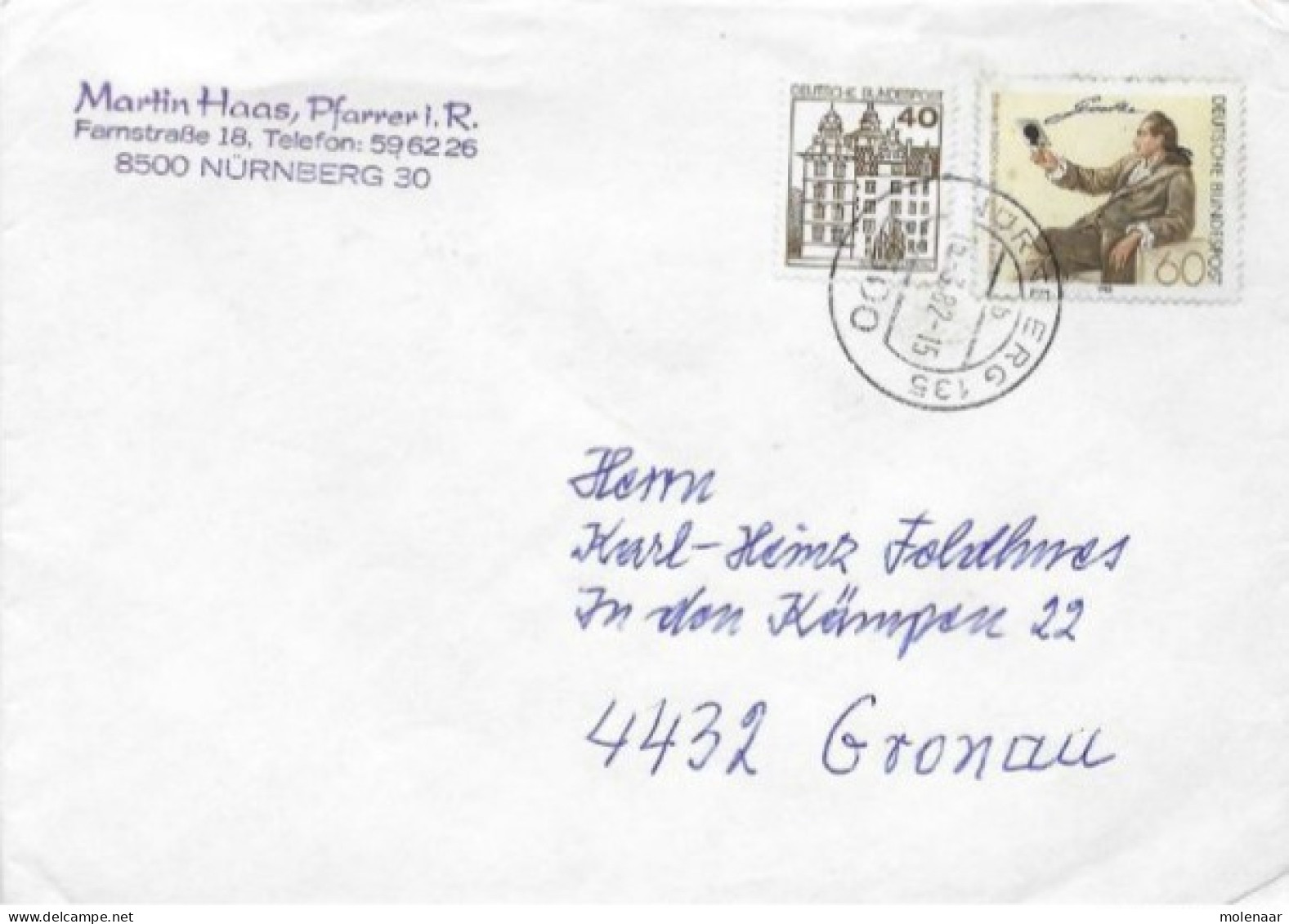 Postzegels > Europa > Duitsland > West-Duitsland > 1980-1989 > Brief Met 2 Postzegels (17387) - Briefe U. Dokumente