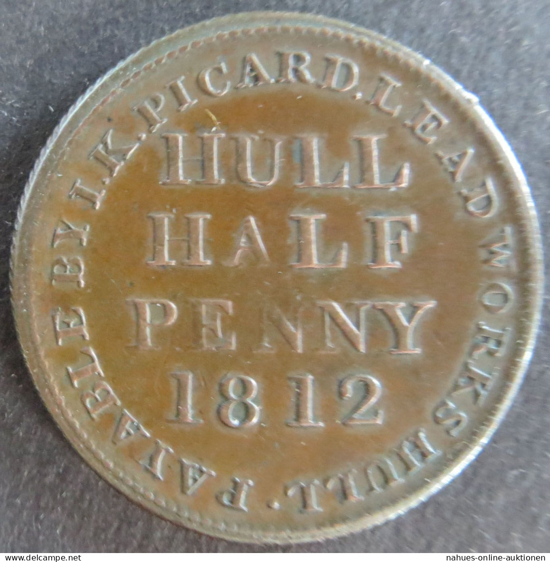 Münze Großbritannien 1812 - Half Penny Hull Token Esse Quam Videri Kupfer Ss - Other & Unclassified