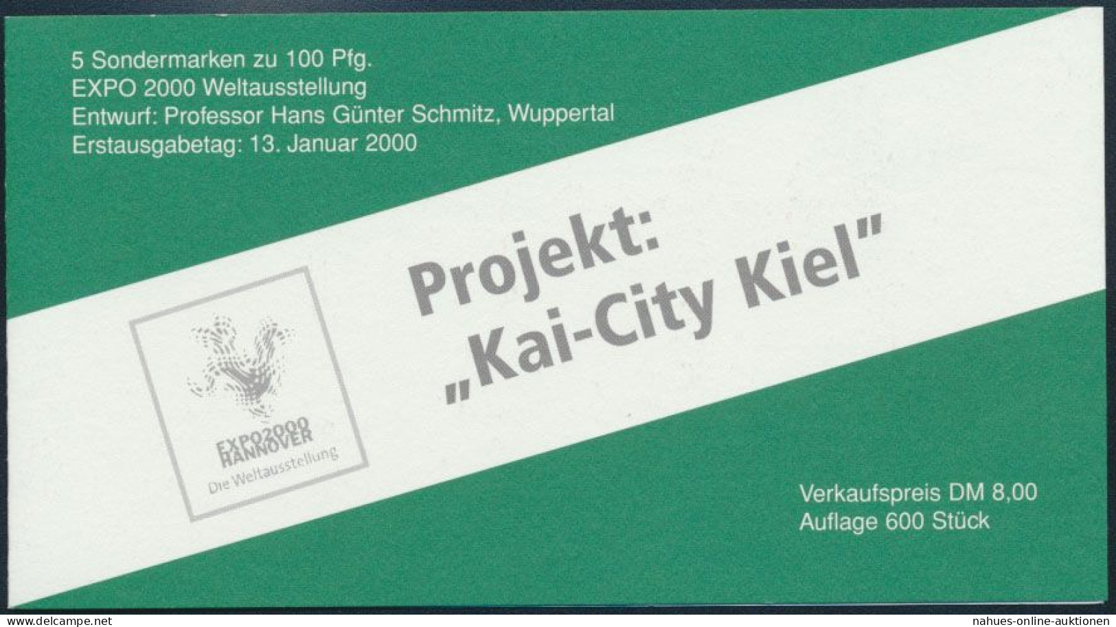 Sammelheftchen Markenheftchen Kiel 2089 SST Kai-City Kiel Auflage Nur 600 Stück - Brieven En Documenten