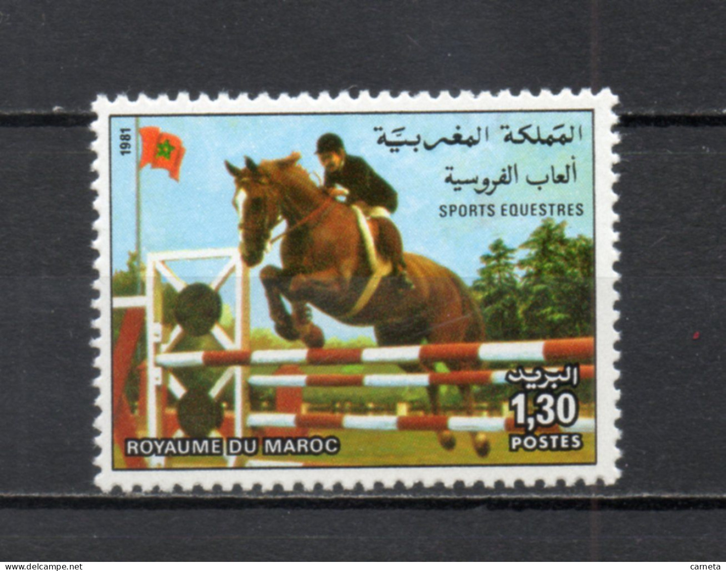 MAROC N°  903   NEUF SANS CHARNIERE  COTE  0.70€      CHEVAL ANIMAUX SPORT - Marocco (1956-...)