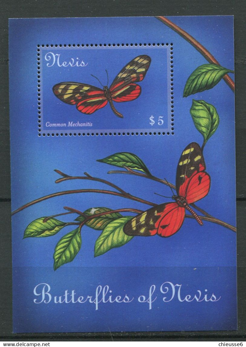 Nevis ** Bloc 192 - Papillons - St.Kitts En Nevis ( 1983-...)