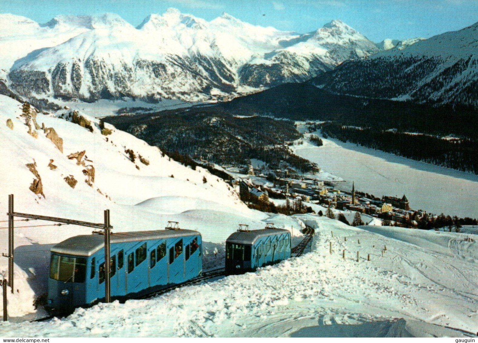 CPM - St MORITZ - Corviglia - Bahn (Vue De Pontresina Avec Piz Languard (3266) - Edition Photoglob AG, Zurich - St. Moritz