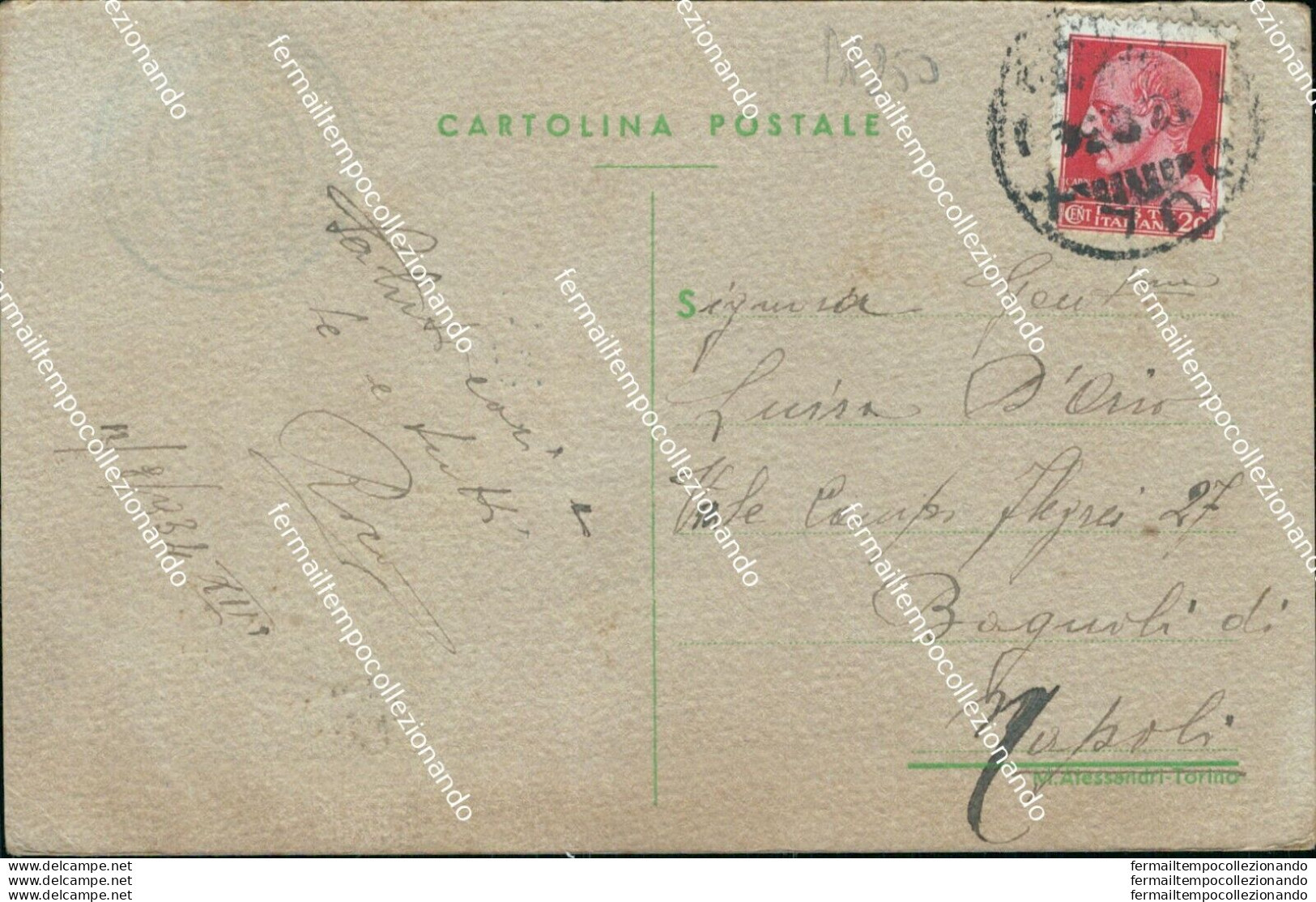 Bg250 Cartolina Rifugio Ciaq Pais Ass.alpini Sauxe D'oulx Torino 1934 - Otros & Sin Clasificación