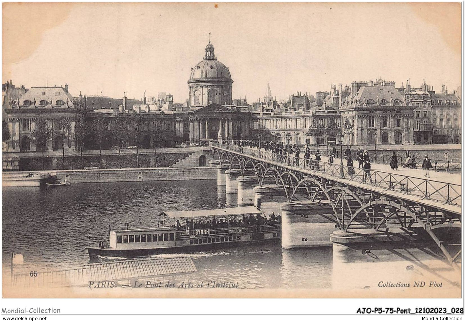 AJOP5-75-0441 - PARIS - PONT - Le Pont Des Arts Et L'institue - Ponts