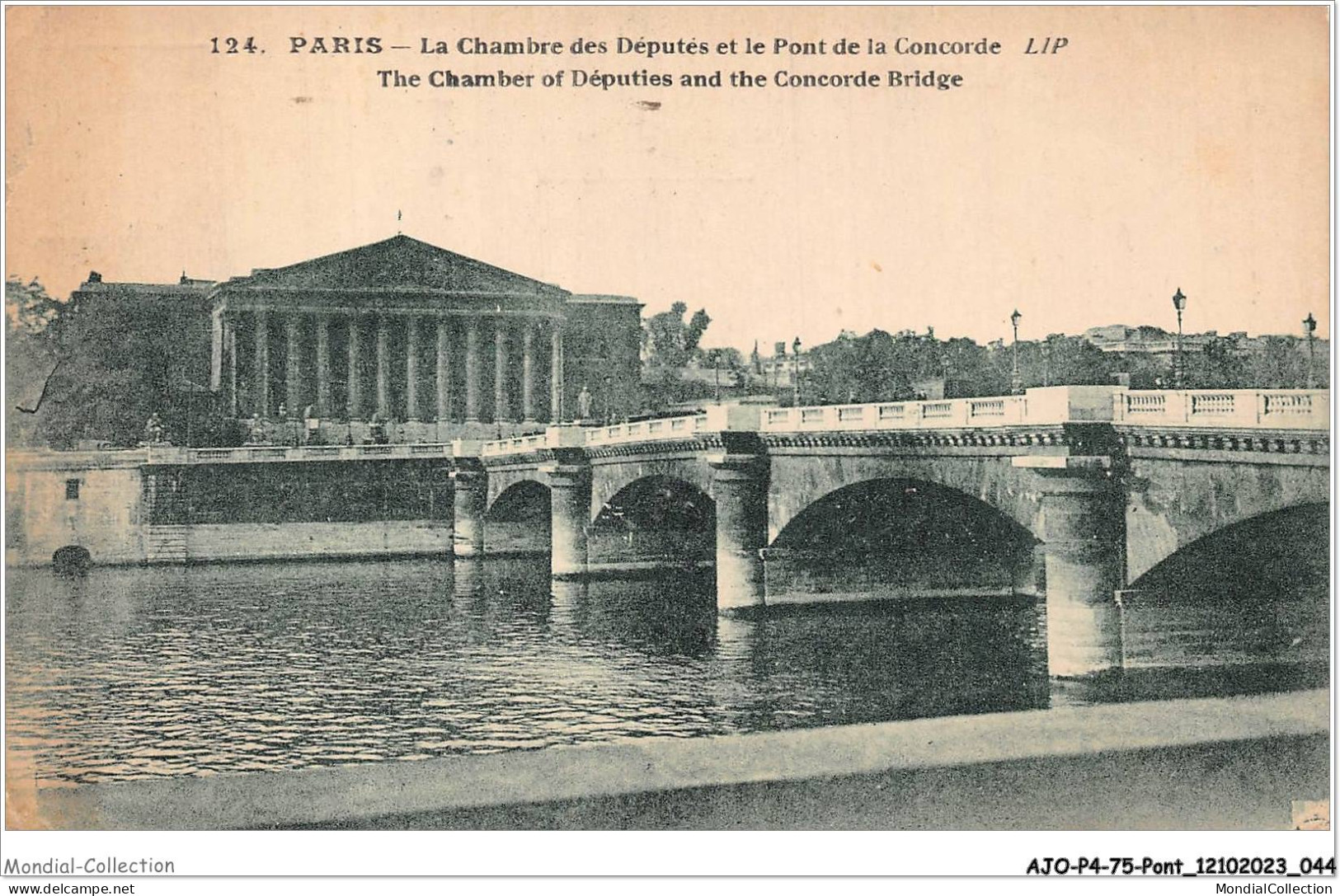 AJOP4-75-0363 - PARIS - PONT - La Chambre Des Députes Et Le Pont De La Concorde - Ponts