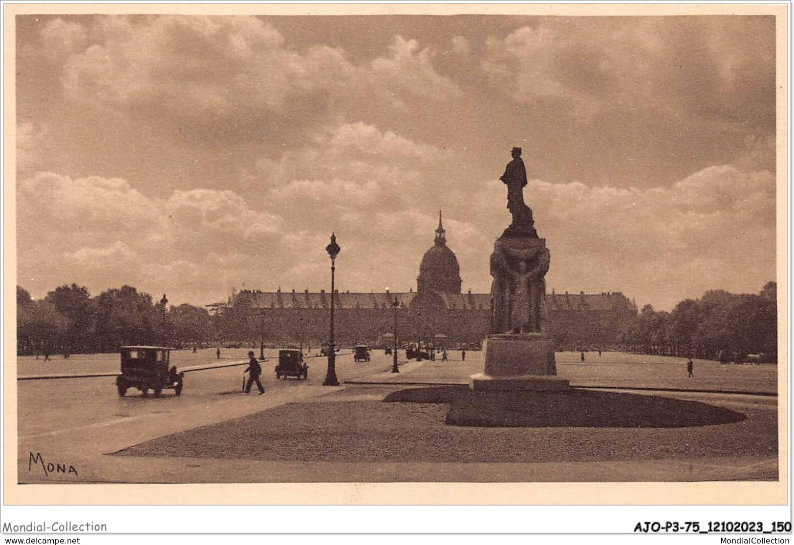 AJOP3-75-0316 - PARIS - L'esplanade Des Invalides Et Les Invalides - Statue Du Général Gallieni - Standbeelden
