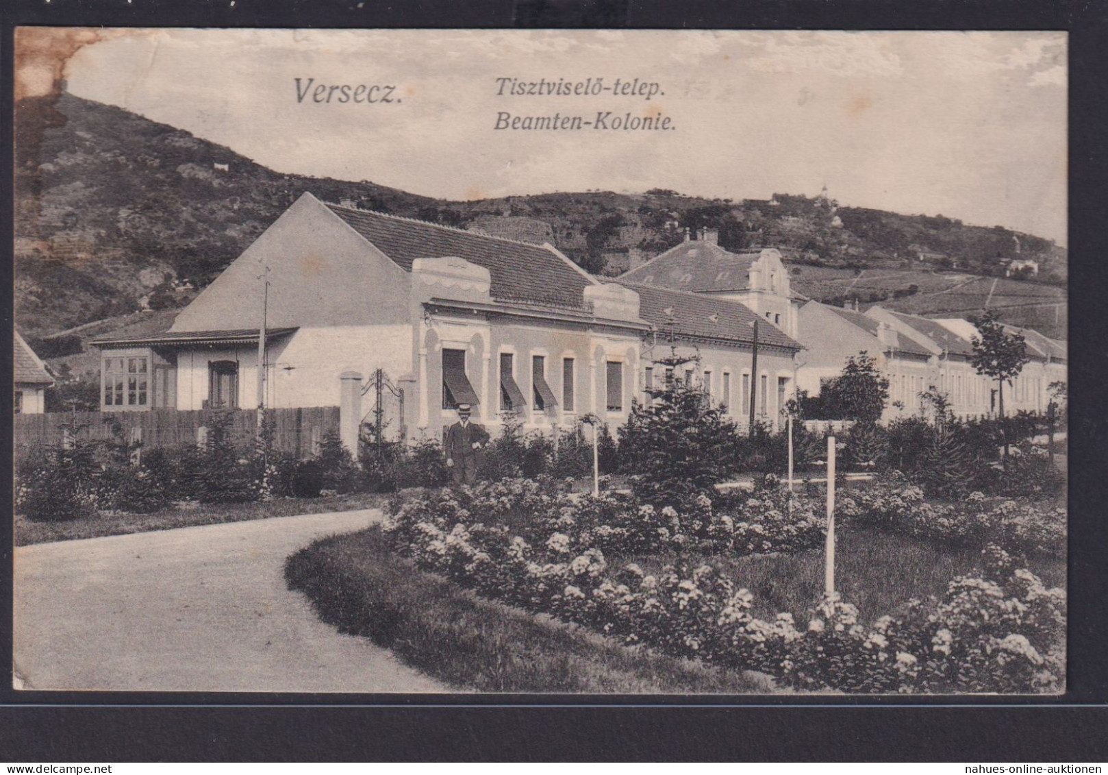 Ansichtskarte Versecz Beamten Kolonie Berge Serbien Nach Wien 03.08.1913 - Serbie