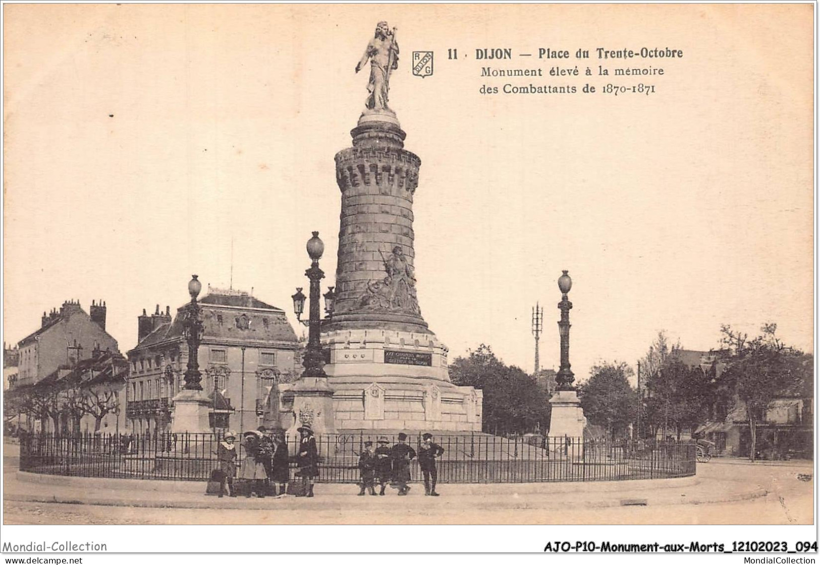 AJOP10-1070 - MONUMENT-AUX-MORTS - Dijon - Place Du Trente-octobre - Monument élevé A La Memoire  - War Memorials