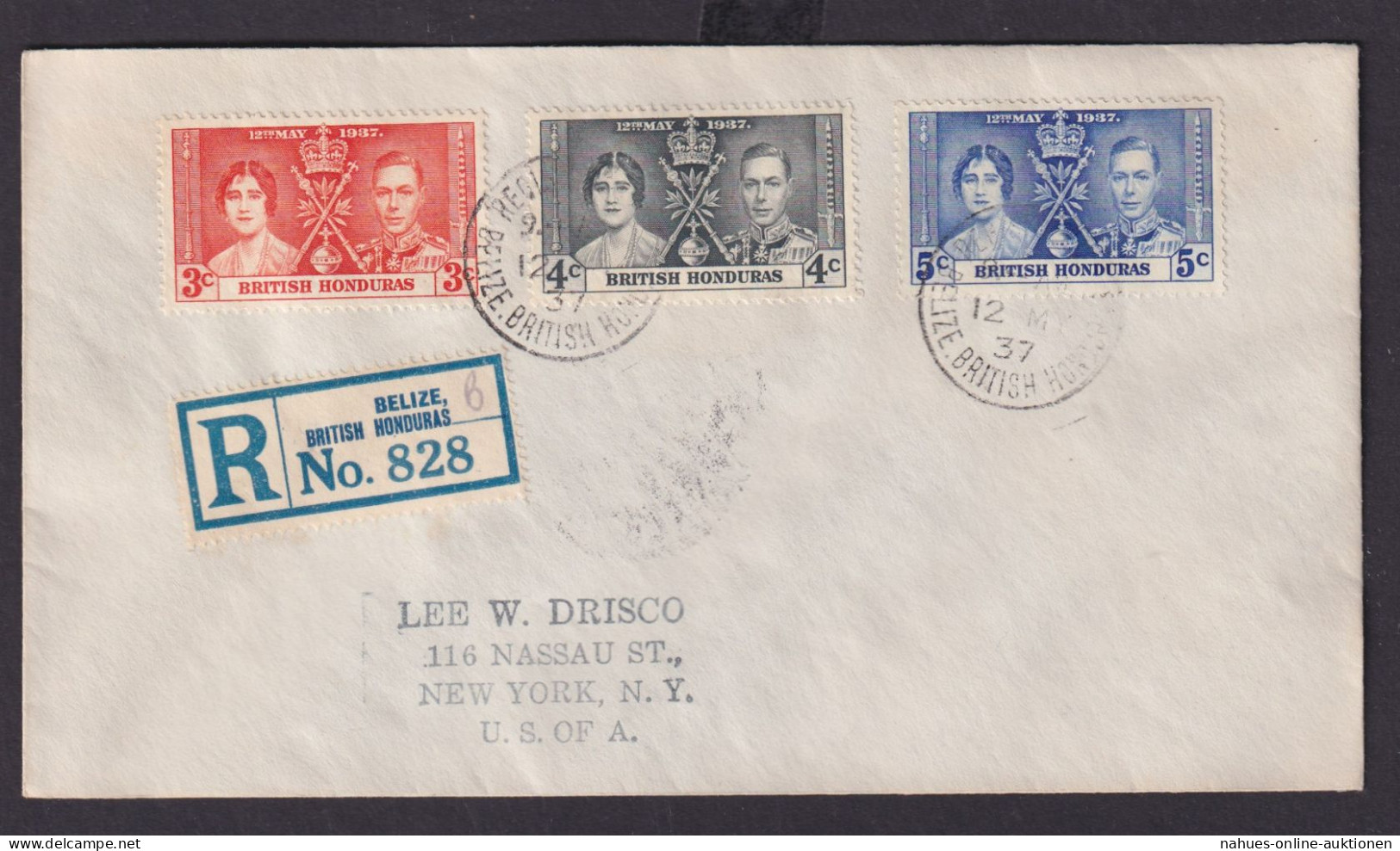 Briefmarken Britische Kolonien British Honduras König Georg Elisabeth Krönung - Honduras