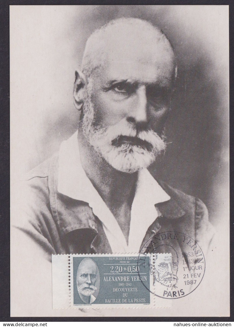 Briefmarken Frankreich 2596 Alexandre Yersin Bakteriologe Medizin Maximumkarte - Brieven En Documenten