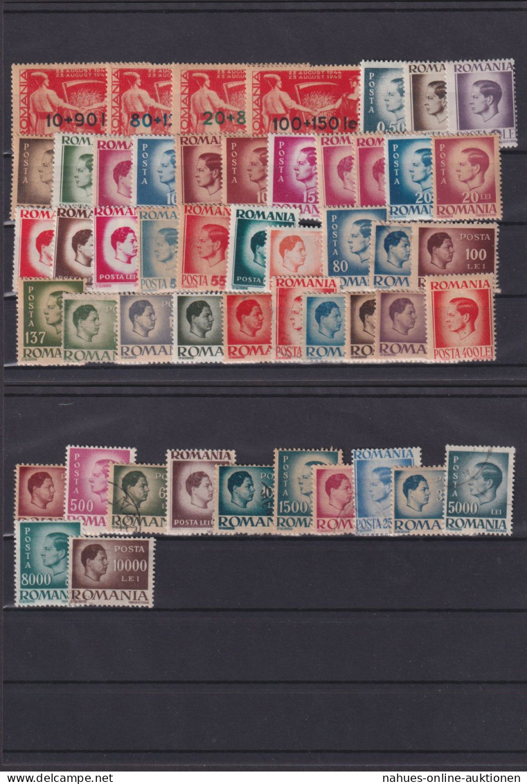 Briefmarken Rumänien Jahrgang 1945 Ex. 827-973 */** Meist ** Kat. Ca. 340,00 - Storia Postale