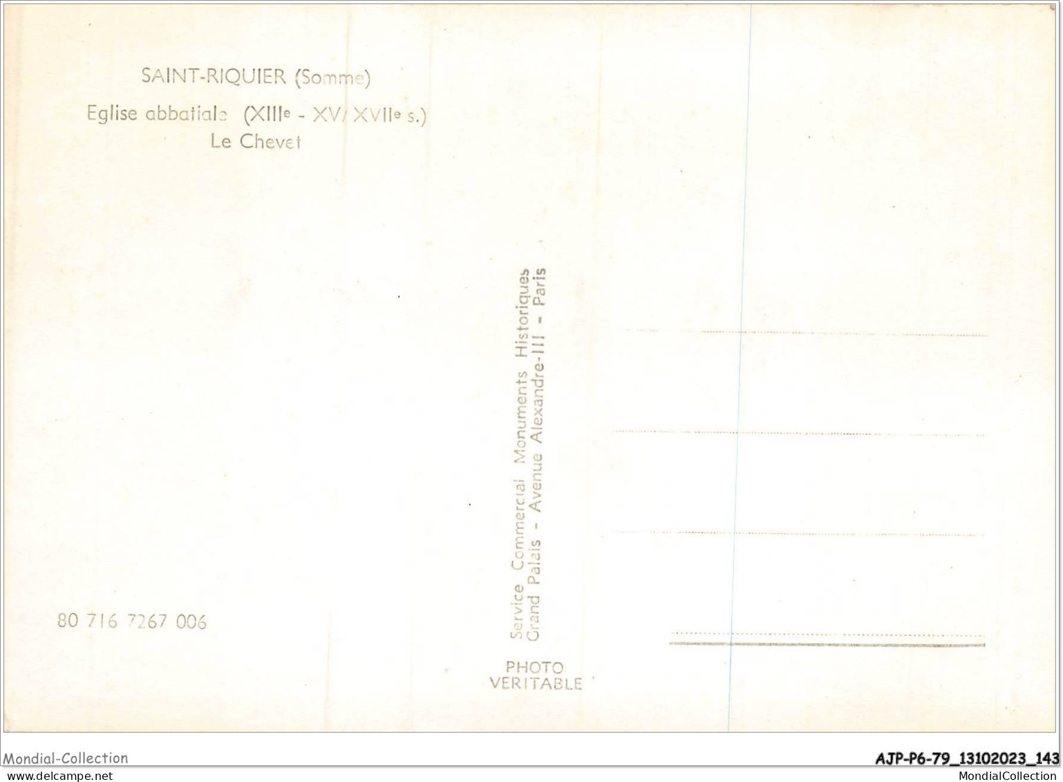 AJPP6-80-0699 - SAINT-RIQUIER - Eglise Abbatiale - Le Chevet - Saint Riquier