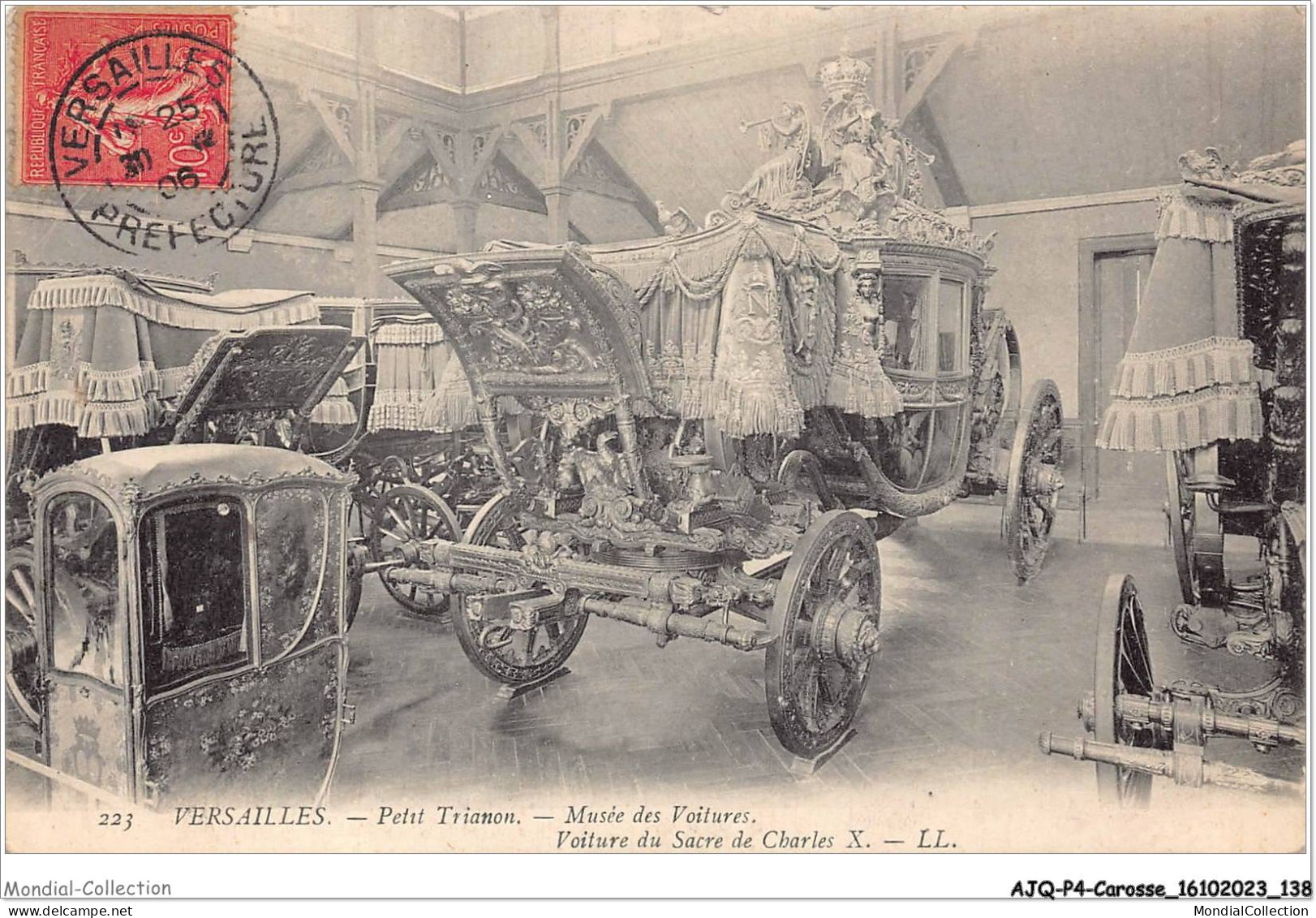 AJQP4-0429 - CAROSSE - VERSAILLES - PETIT TRIANON - MUSEE DES VOITURES - VOITURE DU SACRE DE CHARLES X  - Other & Unclassified