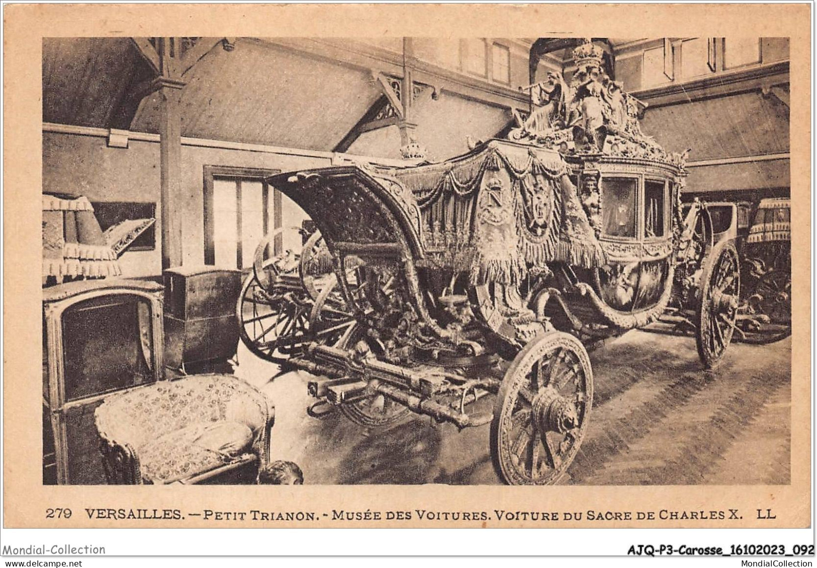 AJQP3-0317 - CAROSSE - VERSAILLES - PETIT TRAINON - MUSEE DES VOITURES - VOITURE DU SACRE DE CHARLES X  - Other & Unclassified