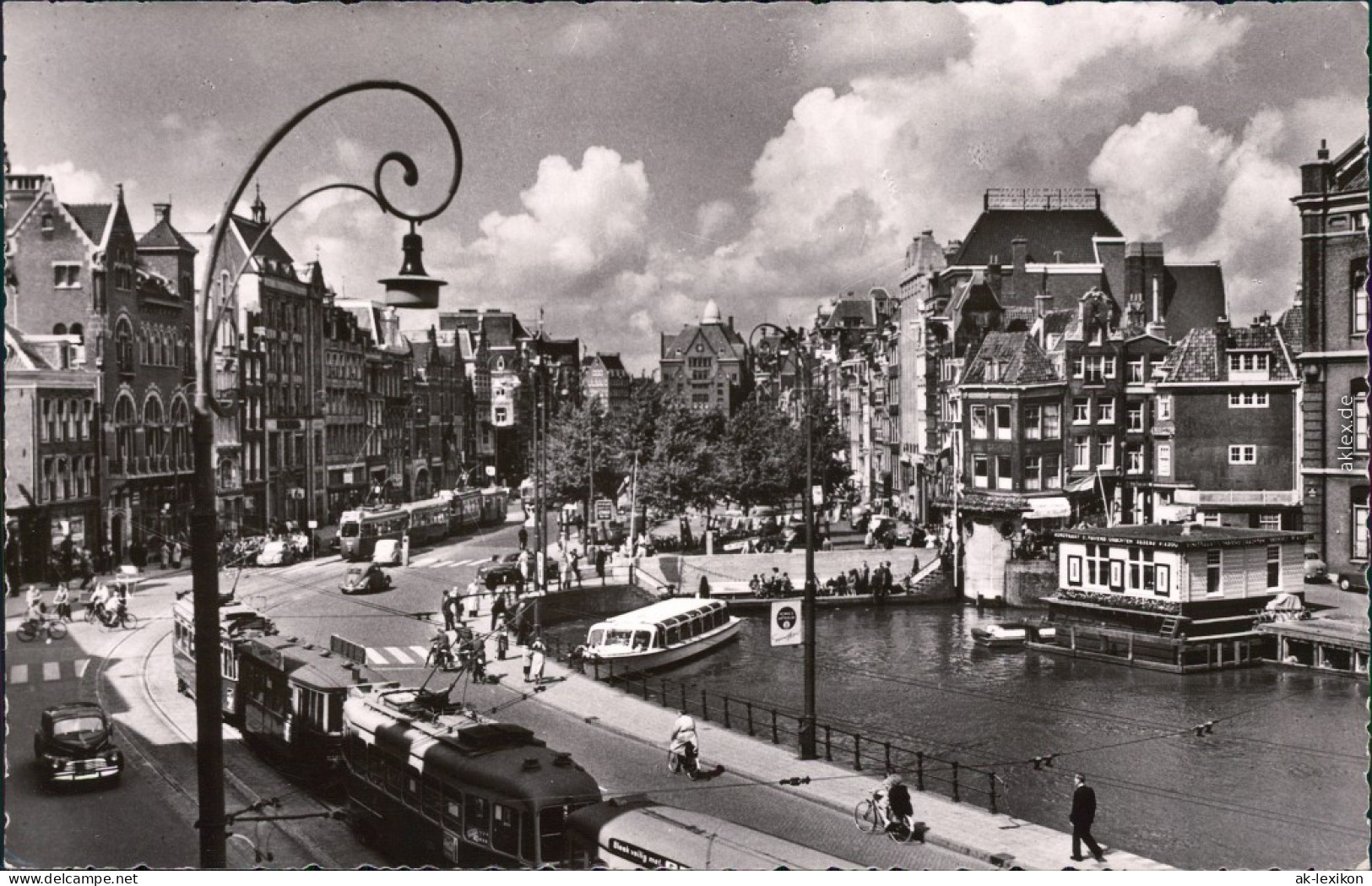 Rokin Amsterdam Amsterdam Blick Auf Straßenbahn Und Kanal 1964 - Other & Unclassified