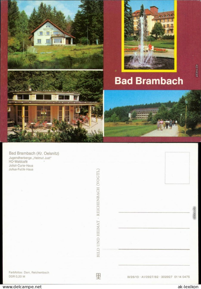 Bad Brambach Jugendherberge "Helmut Judt", HO-Waldcafé, Joliot-Curie-Haus 1982 - Bad Brambach