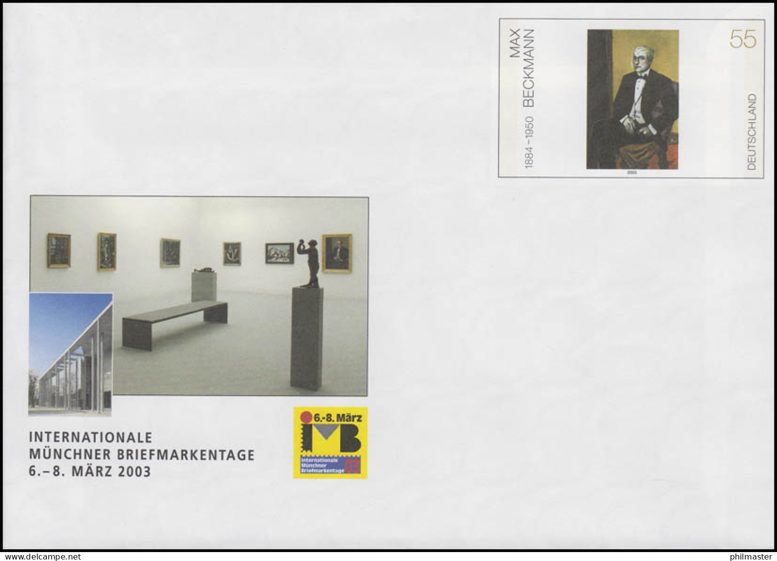 USo 54 MÜNCHEN 2003 Und Max Beckmann, Postfrisch - Briefomslagen - Ongebruikt