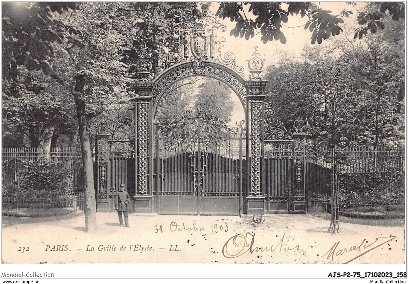 AJSP2-75-0181 - PARIS - La Grille De L'élysée - Champs-Elysées