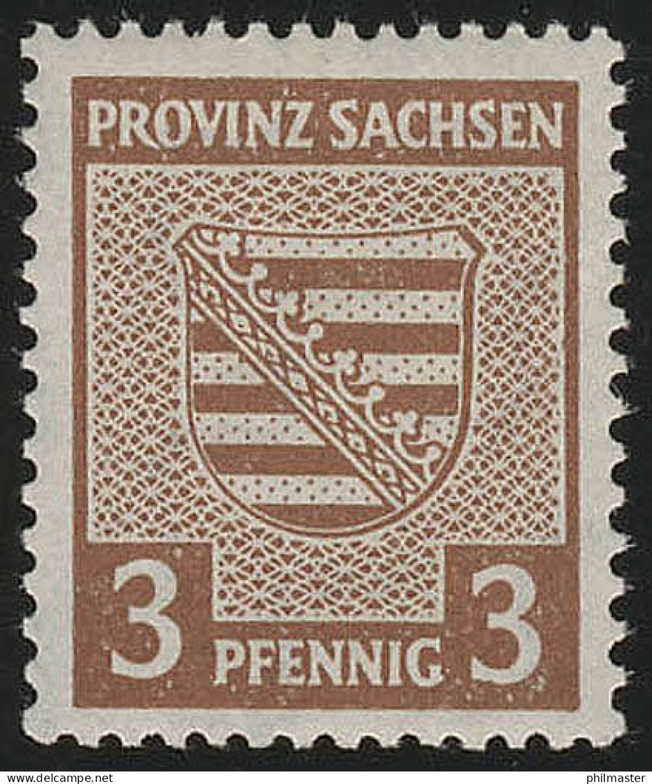 SBZ 74X Provinzwappen 3 Pf, Wz.1X, Gezähnt, ** - Nuovi