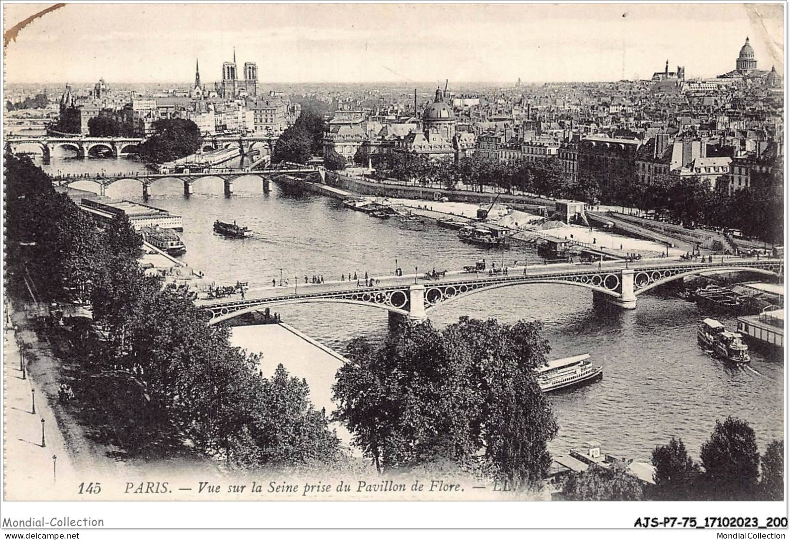 AJSP7-75-0708 - PARIS - Vue Sur La Seine Prise Du Pavillon De Flore - The River Seine And Its Banks