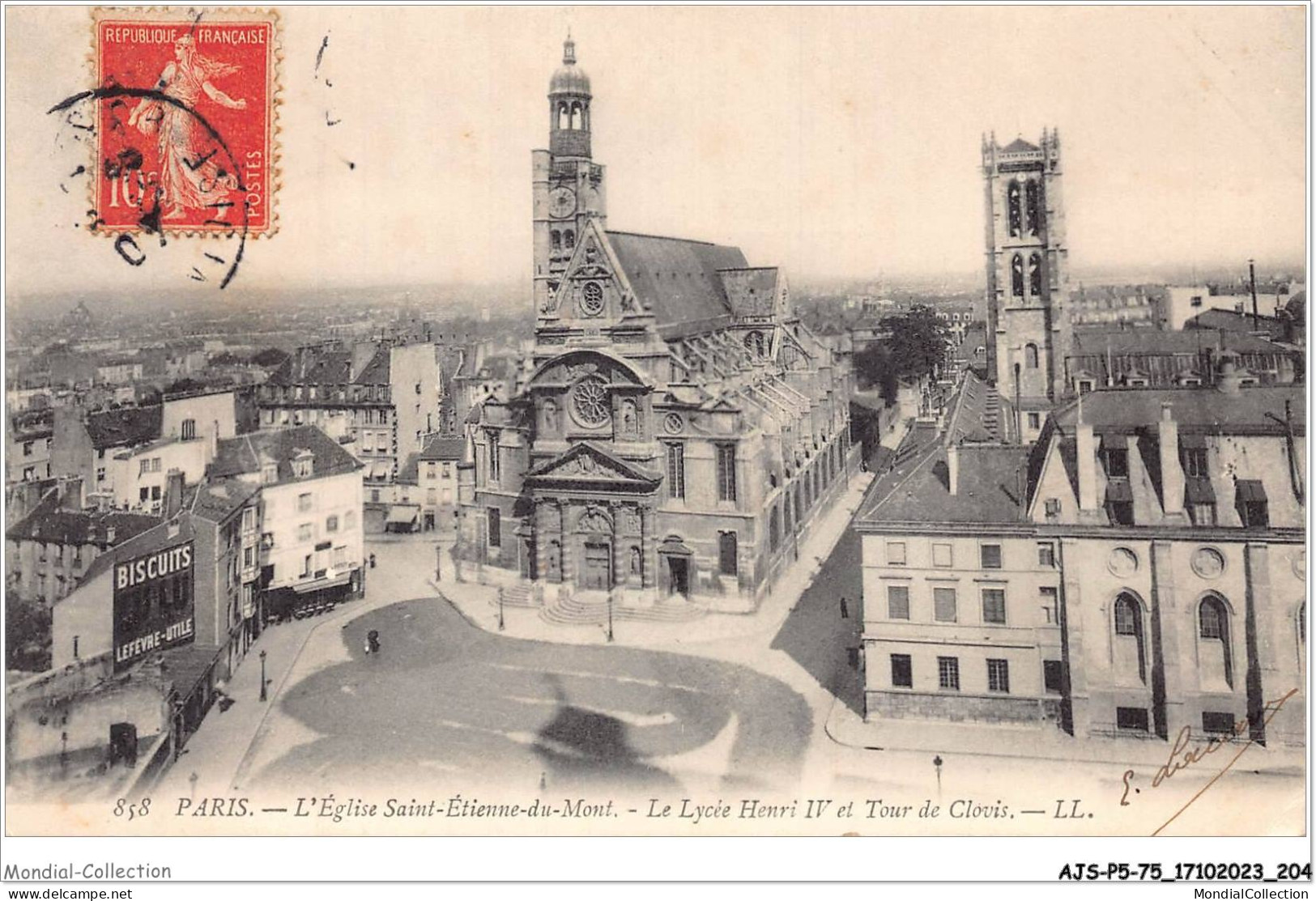 AJSP5-75-0506 - PARIS - L'église Saint-étienne-du-mont - Le Lycée Henri IV Et Tour De Clovis - Churches