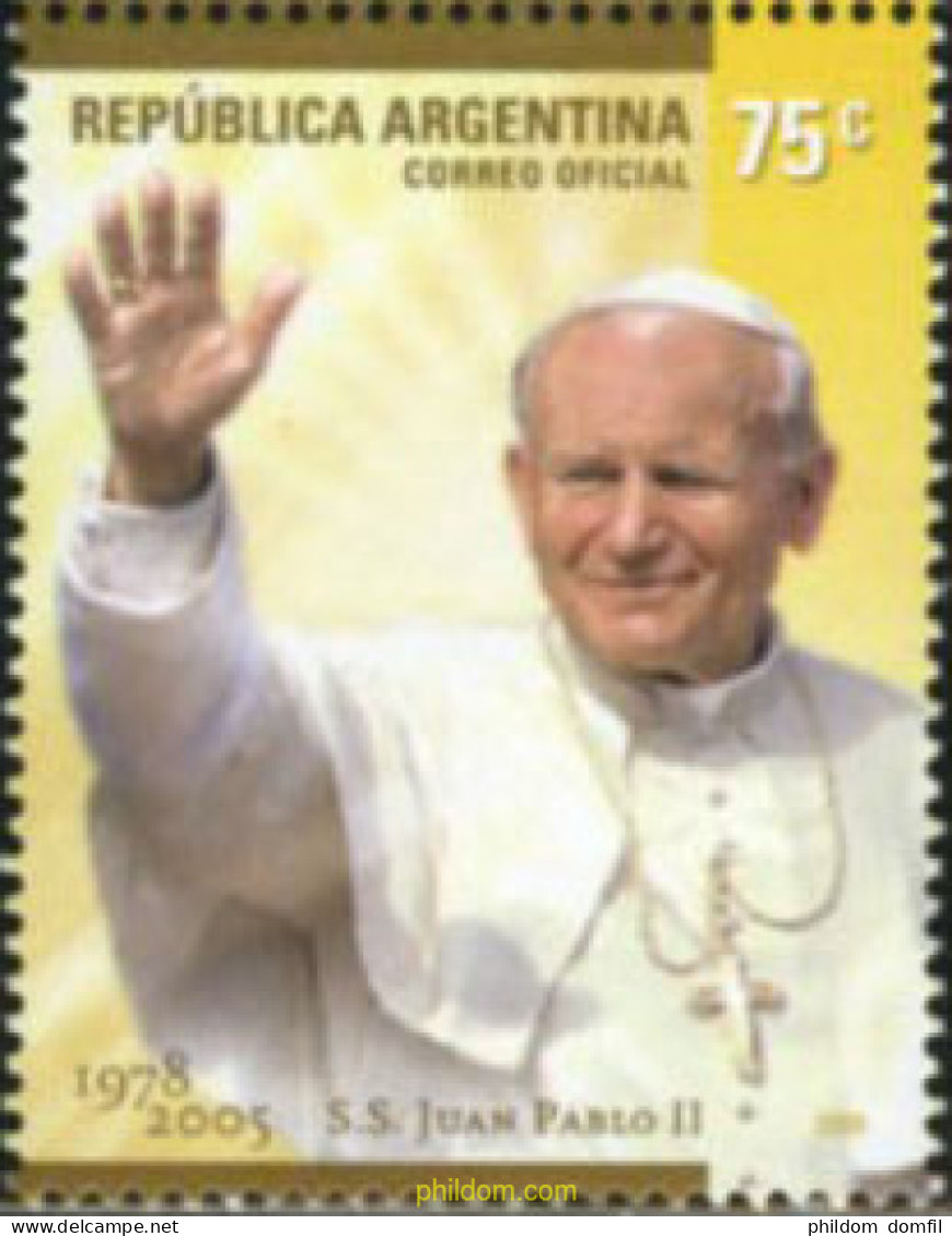 182793 MNH ARGENTINA 2005 EN MEMORIA DEL PAPA JUAN-PABLO II - Ungebraucht