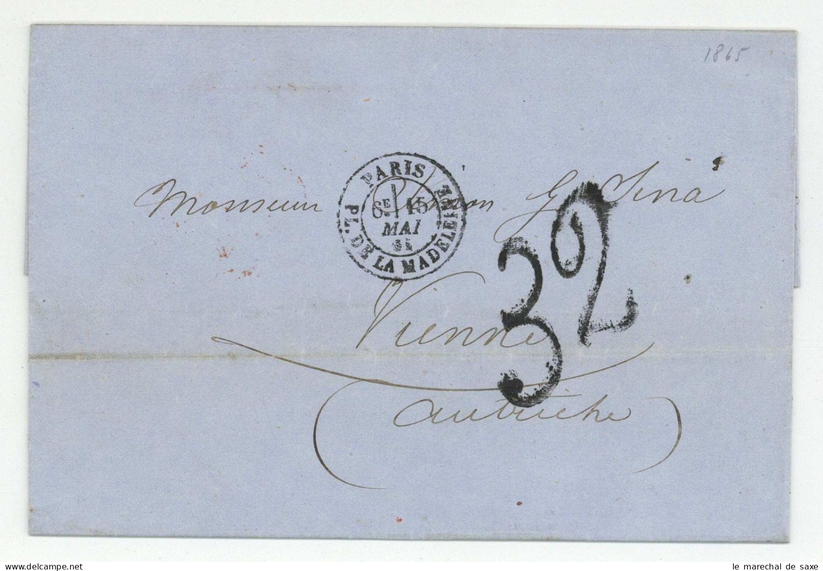 Paris Pour Wien Vienne Autriche 1865 - 1863-1870 Napoleon III With Laurels