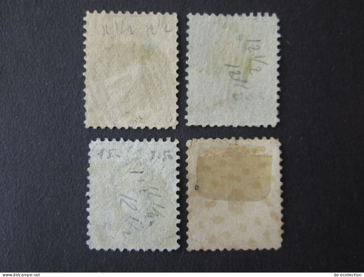 BELGIQUE 1863 Lot De 4 Timbres 10c 20c 40c Perf 12 1/2 Leopold I Dont Oblitération 4/9 Belgie Belgium Timbre Stamps - 1863-1864 Médaillons (13/16)