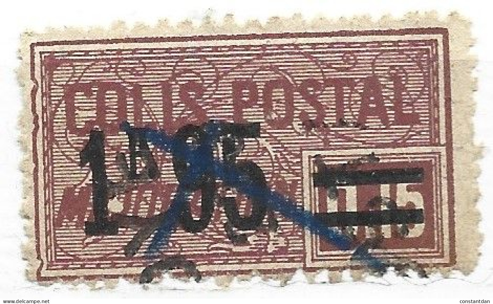 FRANCE COLIS POSTAL N° 43 1F95 S 15C LILAS BRUN MAJORATION OBL - Used