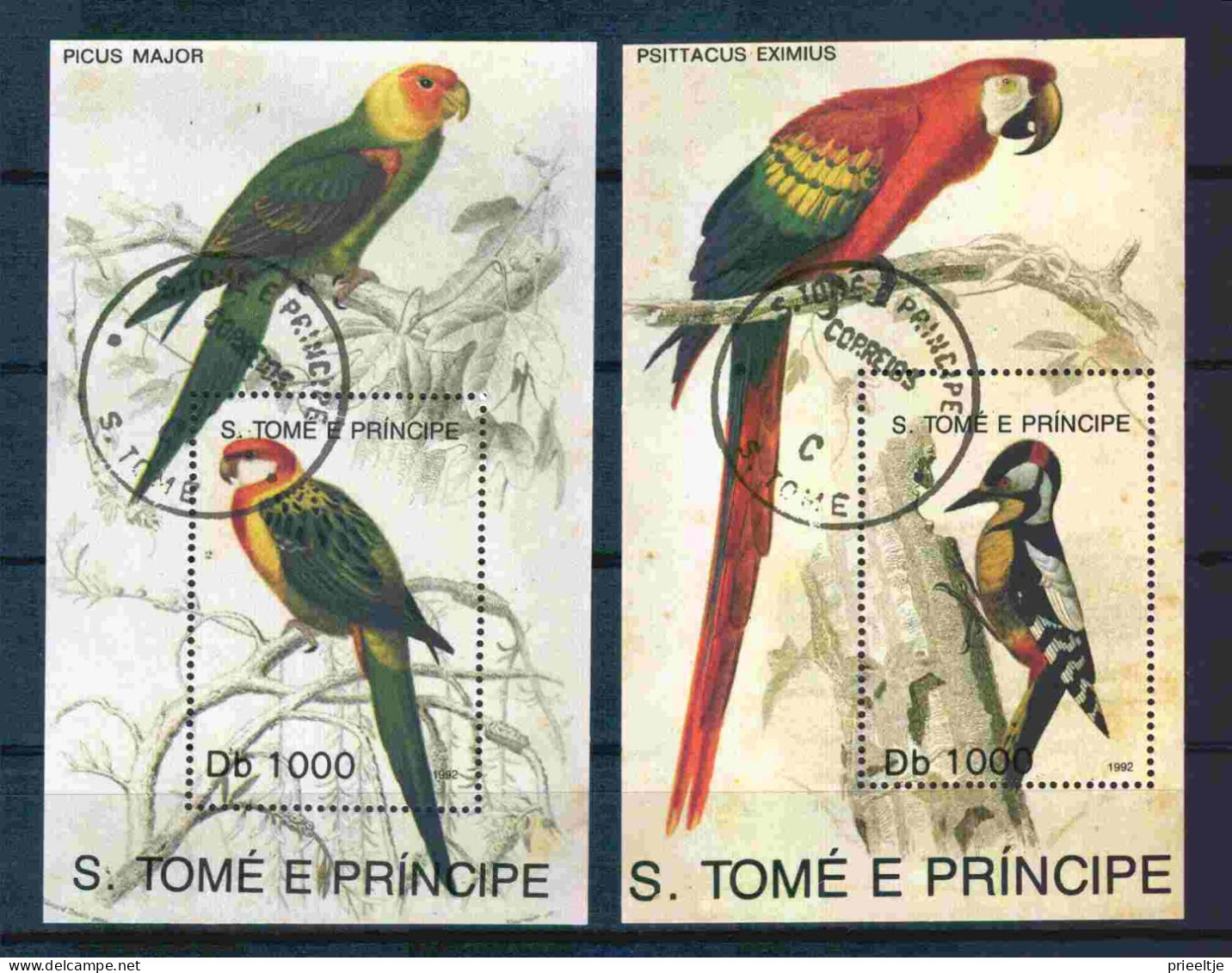 St Tome E Principe 1992 Birds S/S Y.T. BF 120/121 (0) - Sao Tome And Principe