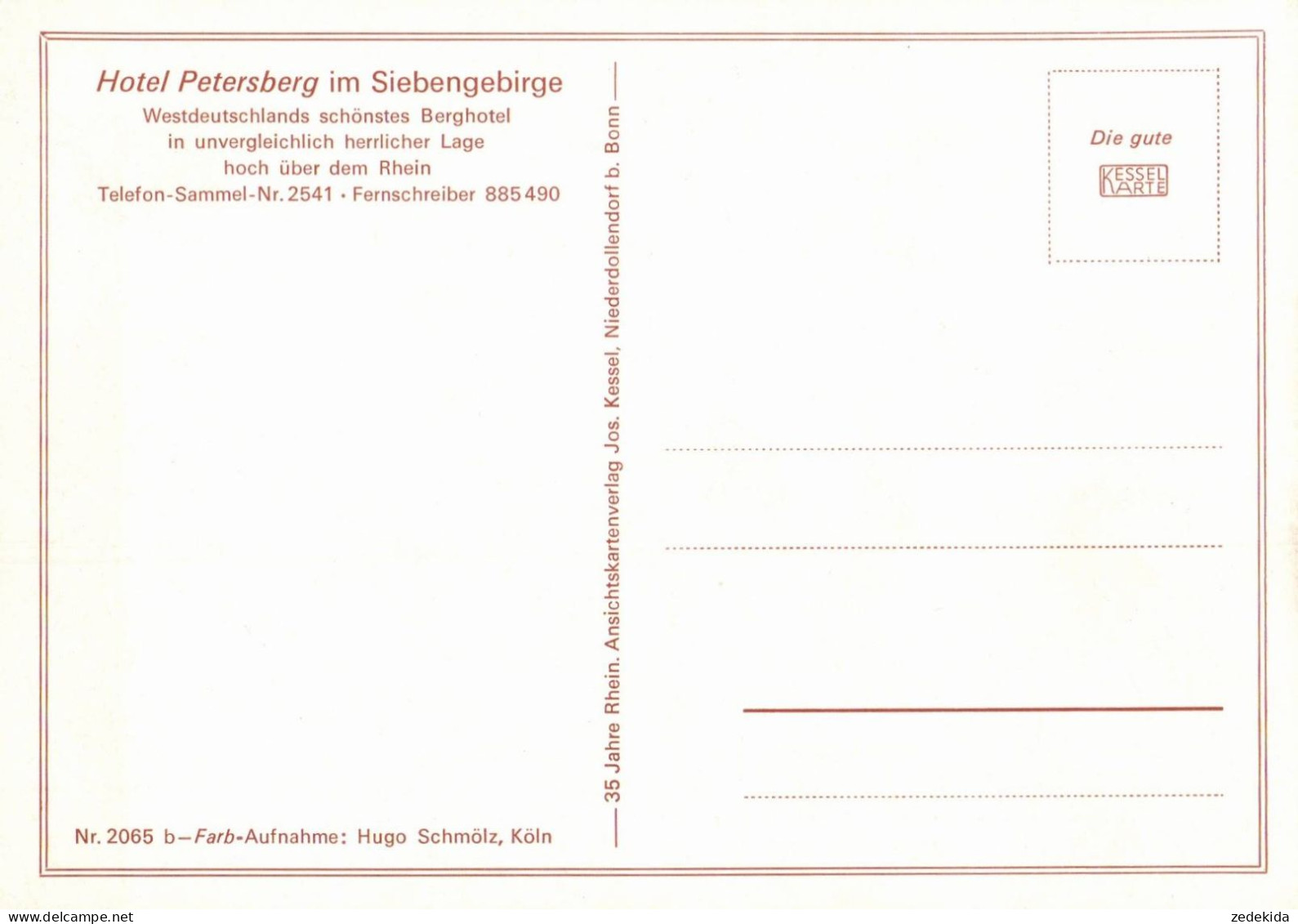 H2123 - TOP Petersberg Hotel - Siebengebirge - Jos. Kessel Niederdollendorf - Hugo Schmölz - Petersberg