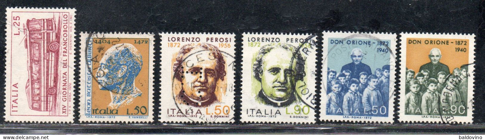 Italia 1972 Annata Completa Usata 33 Valori - Annate Complete