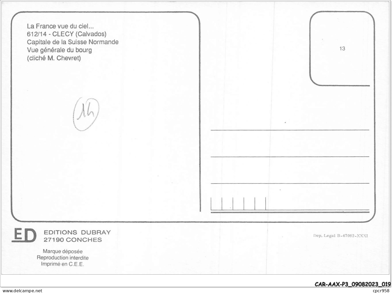 CAR-AAX-P3-14-0146 - CLECY - Capitale De La Suisse Normande - Vue Generale Du Bourg - Clécy