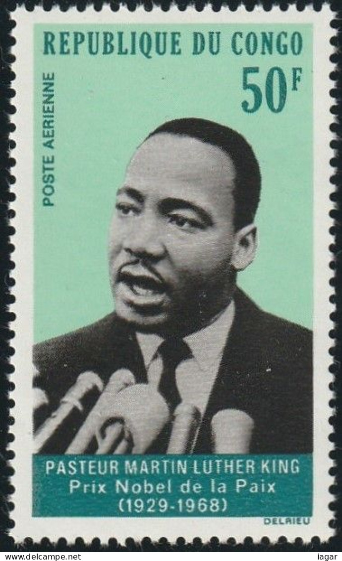 THEMATIC FAMOUS PEOPLE: MARTIN LUTHER KING. NOBEL PEACE PRIZE   -    CONGO - Martin Luther King