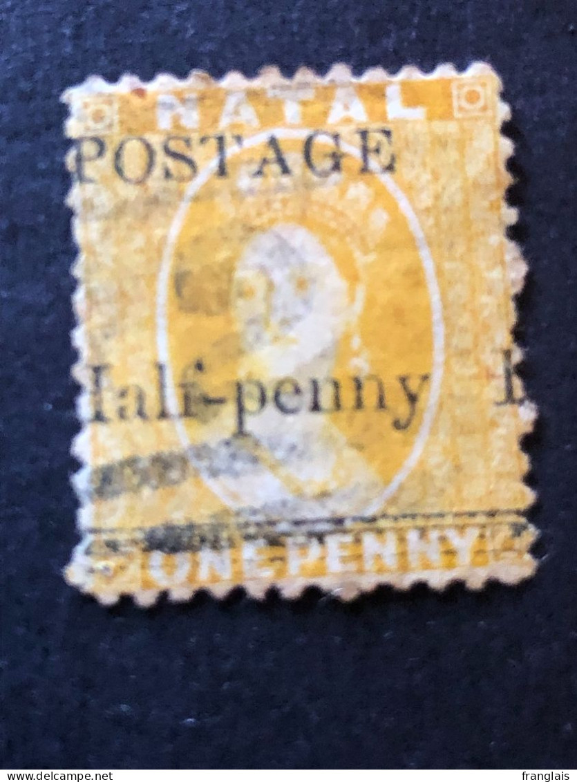 NATAL  SG 91  ½d On 1d Yellow FU - Natal (1857-1909)