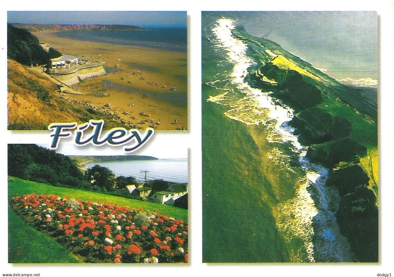 SCENES FROM FILEY, YORKSHIRE, ENGLAND. USED POSTCARD My4 - Sonstige & Ohne Zuordnung