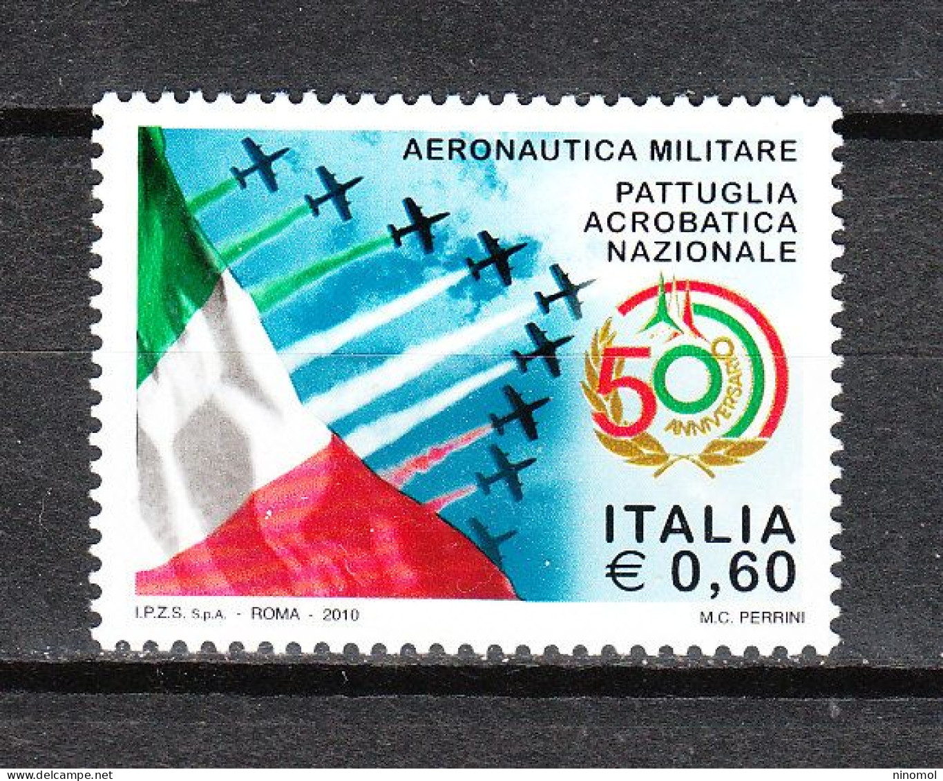 Italia   -   2010. Aeronautica Militare. Frecce Tricolori. Military Aerobatic Team. Frecce Tricolori MNH - Vliegtuigen