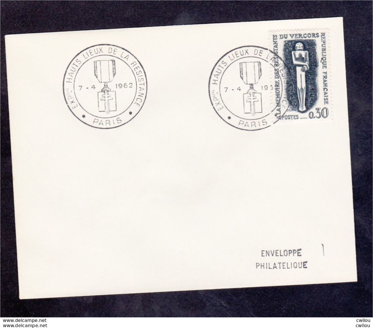 CACHET PREMIER JOUR - HAUTS LIEUX DE LA RESISTANCE - AVRIL 1962 - VERCORS - 1960-1969