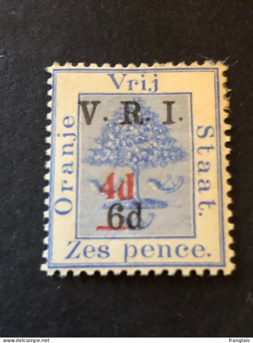 ORANGE FREE STATE  SG 136  4d On 6d On 6d Blue  MH* - Orange Free State (1868-1909)