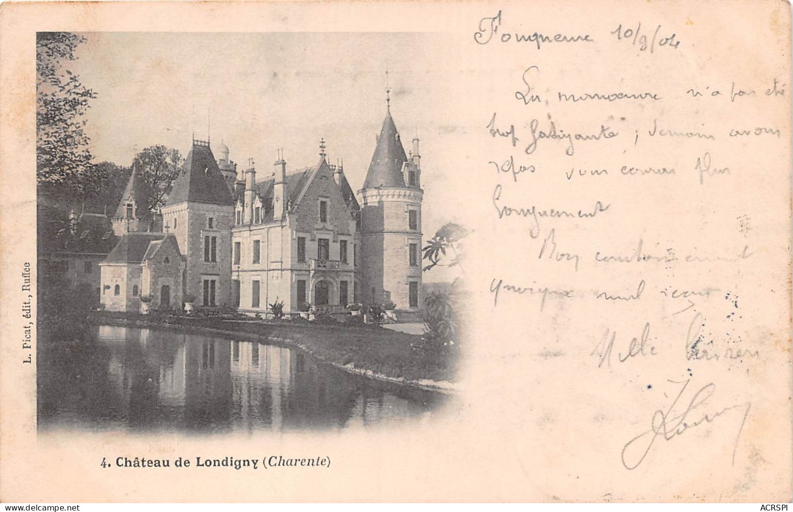 16 - Londigny - Le Chateau   (scan Recto-verso) OO 0981 - Jarnac